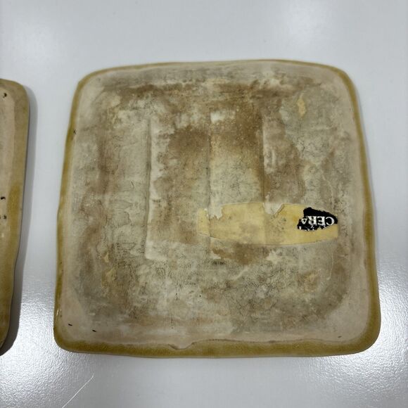 Nevco Hand Decorated Ceramic Floral Ash Tray Japan Trinket Dish Lot Of 2 - Picture 6 of 6